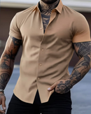 CAMISA SEDA FRIA CORTA SLIM FIT